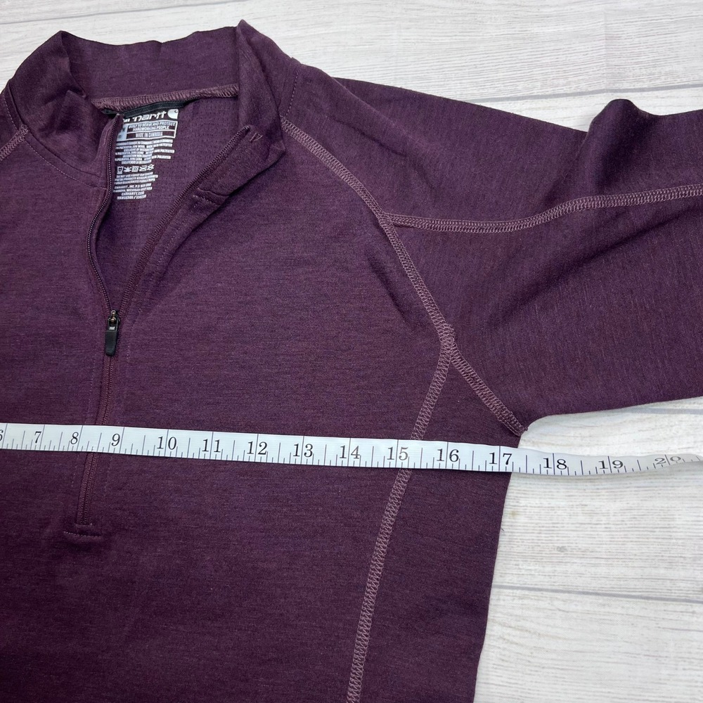 Carhartt Force Pullover Women Medium Purple Quarter Zip Base Layer Top - Picture 6 of 8